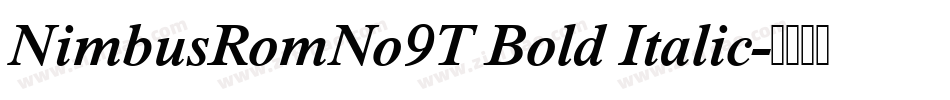NimbusRomNo9T Bold Italic字体转换